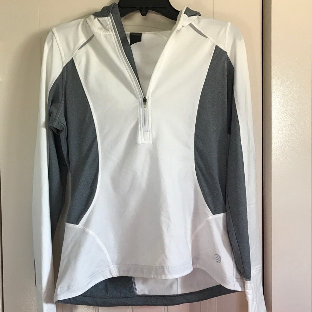 Gray and White Athletic jacket